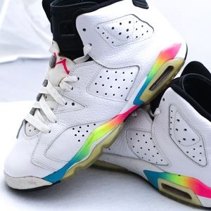 Air Jordan 6 retro (gs) white/pink flash